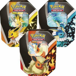 POKEMON TIN EEVEE EVOLUTIONS JOLTEON FLAREON VAPOREON V TIN