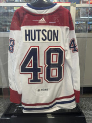 NHL MONTREAL CANADIENS LANE HUTSON AUTOGRAPH JERSEY