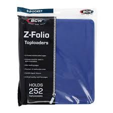 BCW 9 POCKET Z-FOLIO LX ALBUM TOPLOADERS BLUE